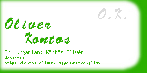 oliver kontos business card